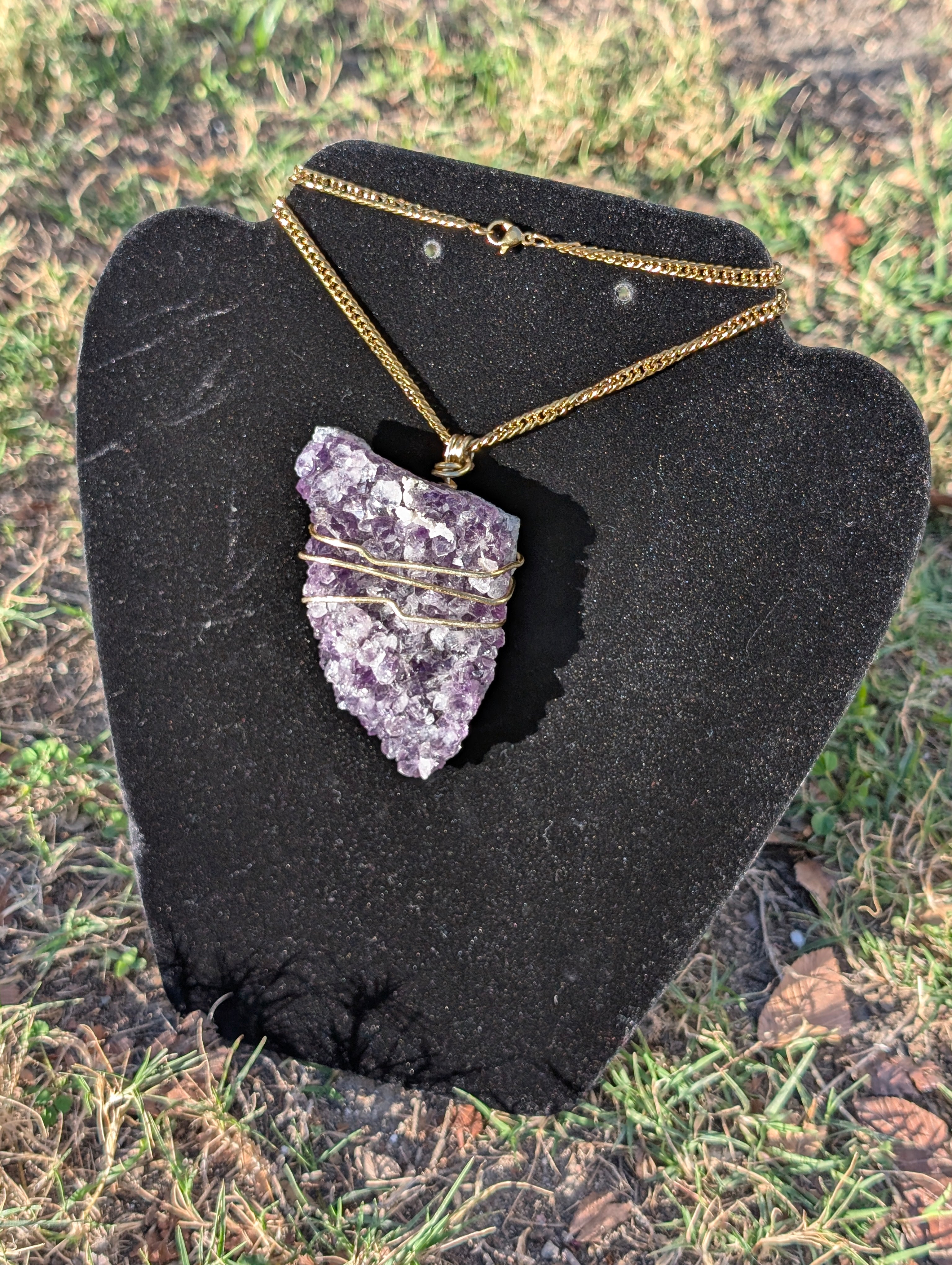 Wrapped Amethyst Necklace