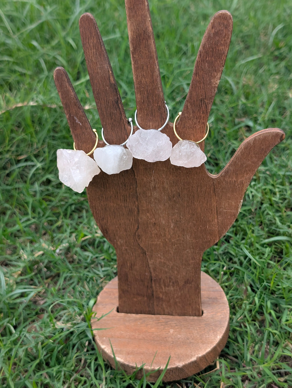 Small Rose Quartz Rings