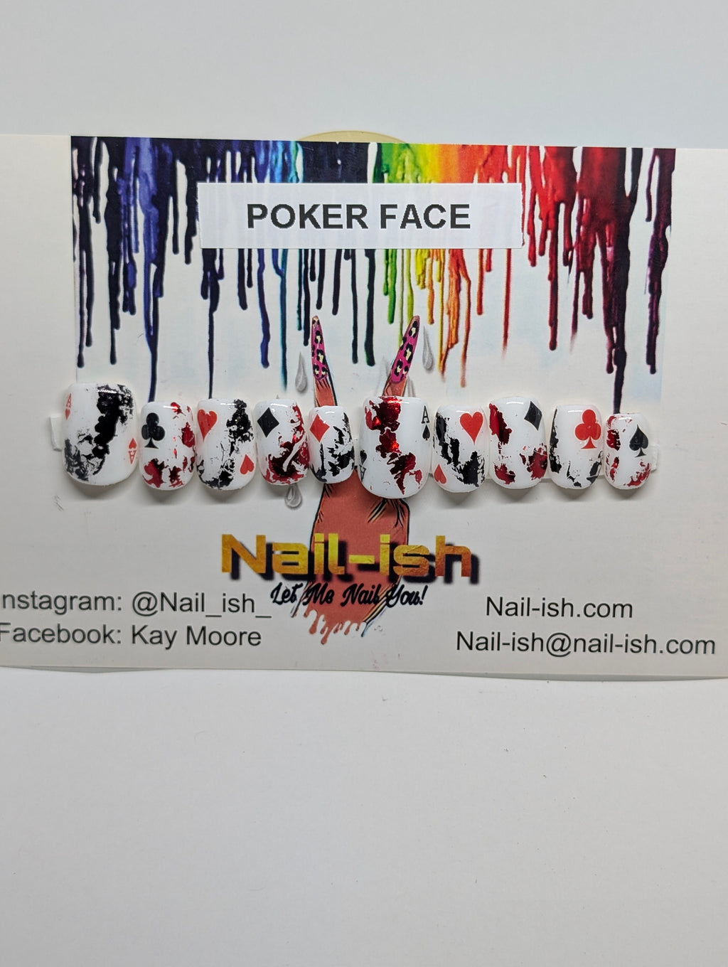 Poker Face Press on Nails