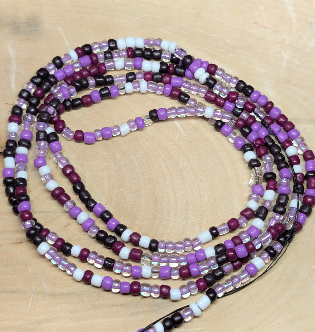 Violet Cascade Waist Beads