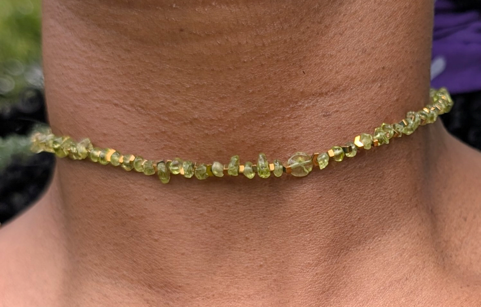 Peridot & Hematite Choker