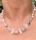 Fluorite and Clear Quartz Necklace