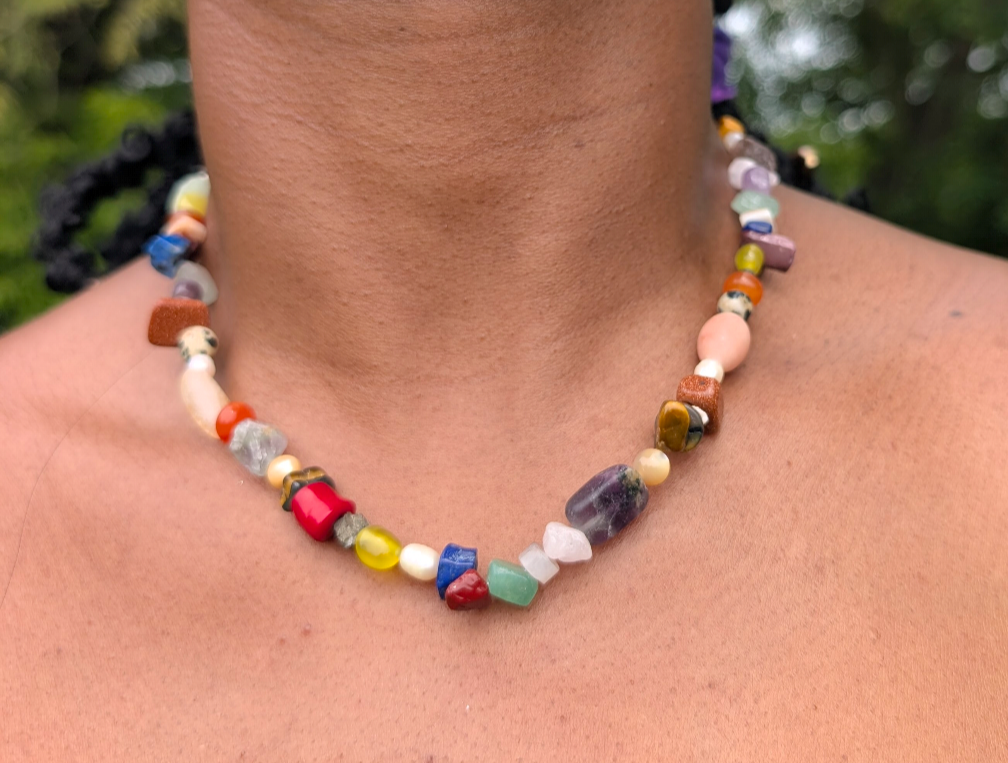 Multi-Gemstone Tennis Necklace