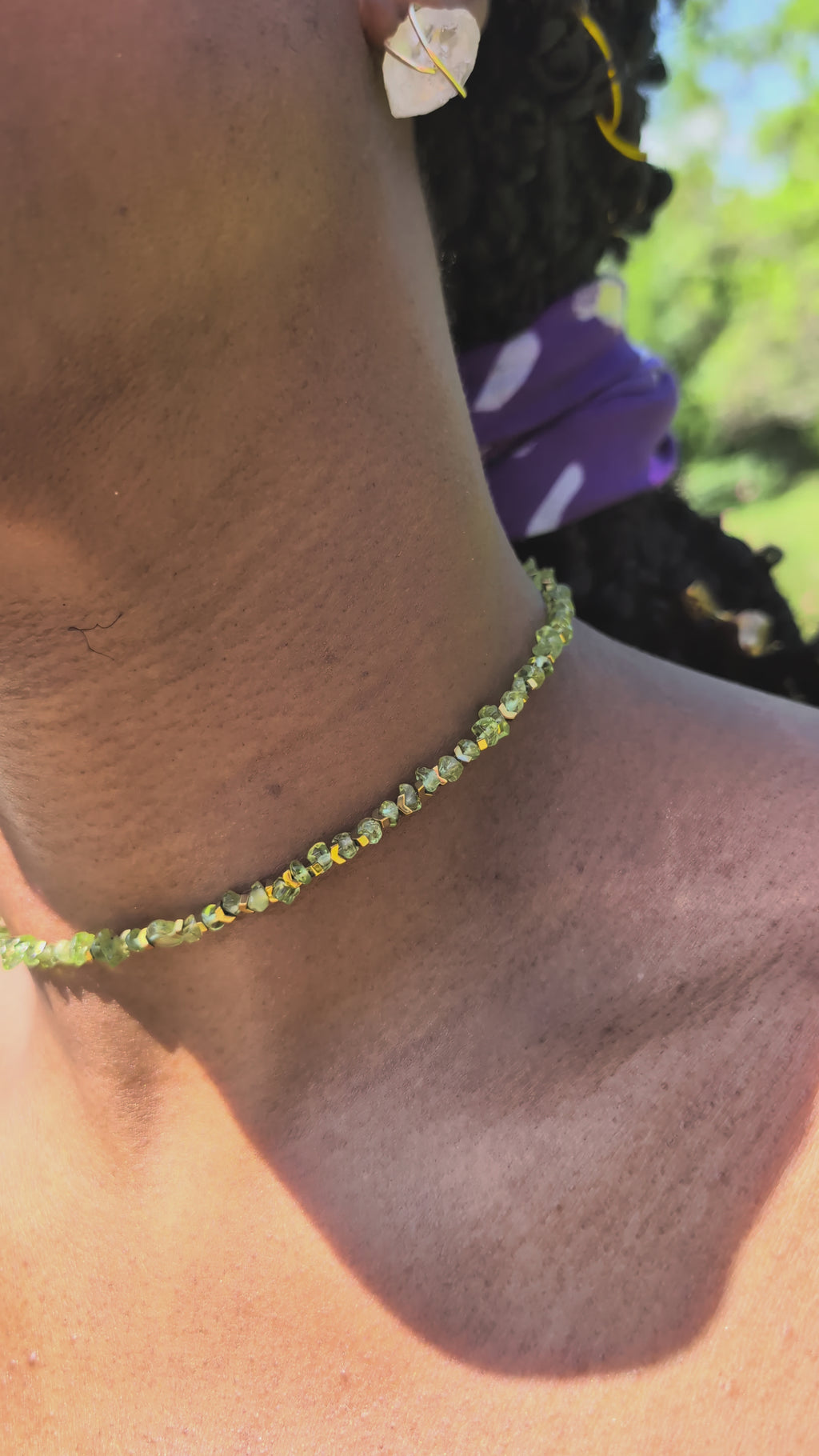 Peridot & Hematite Choker