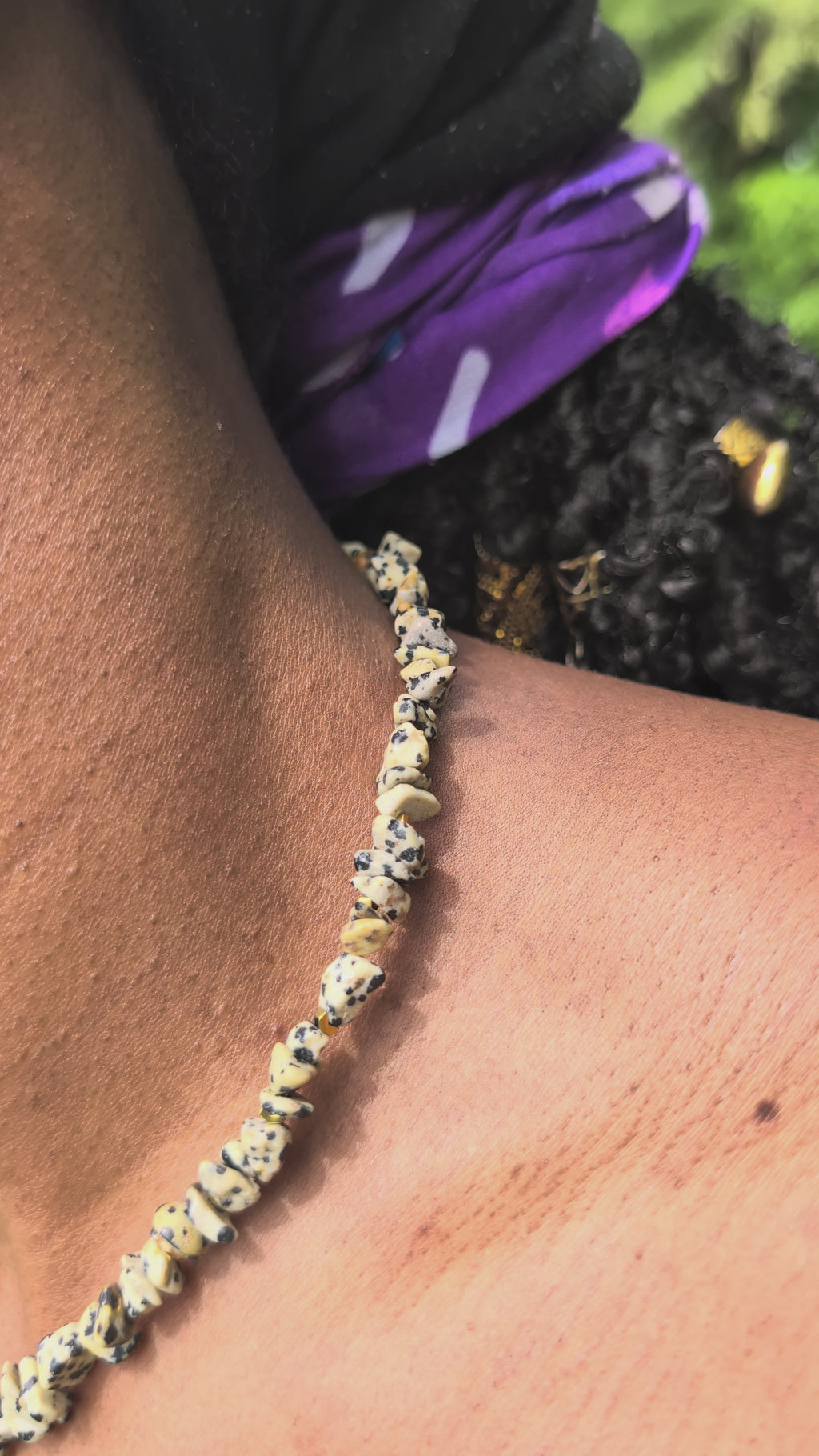 Dalmatian Jasper & Hematite Choker