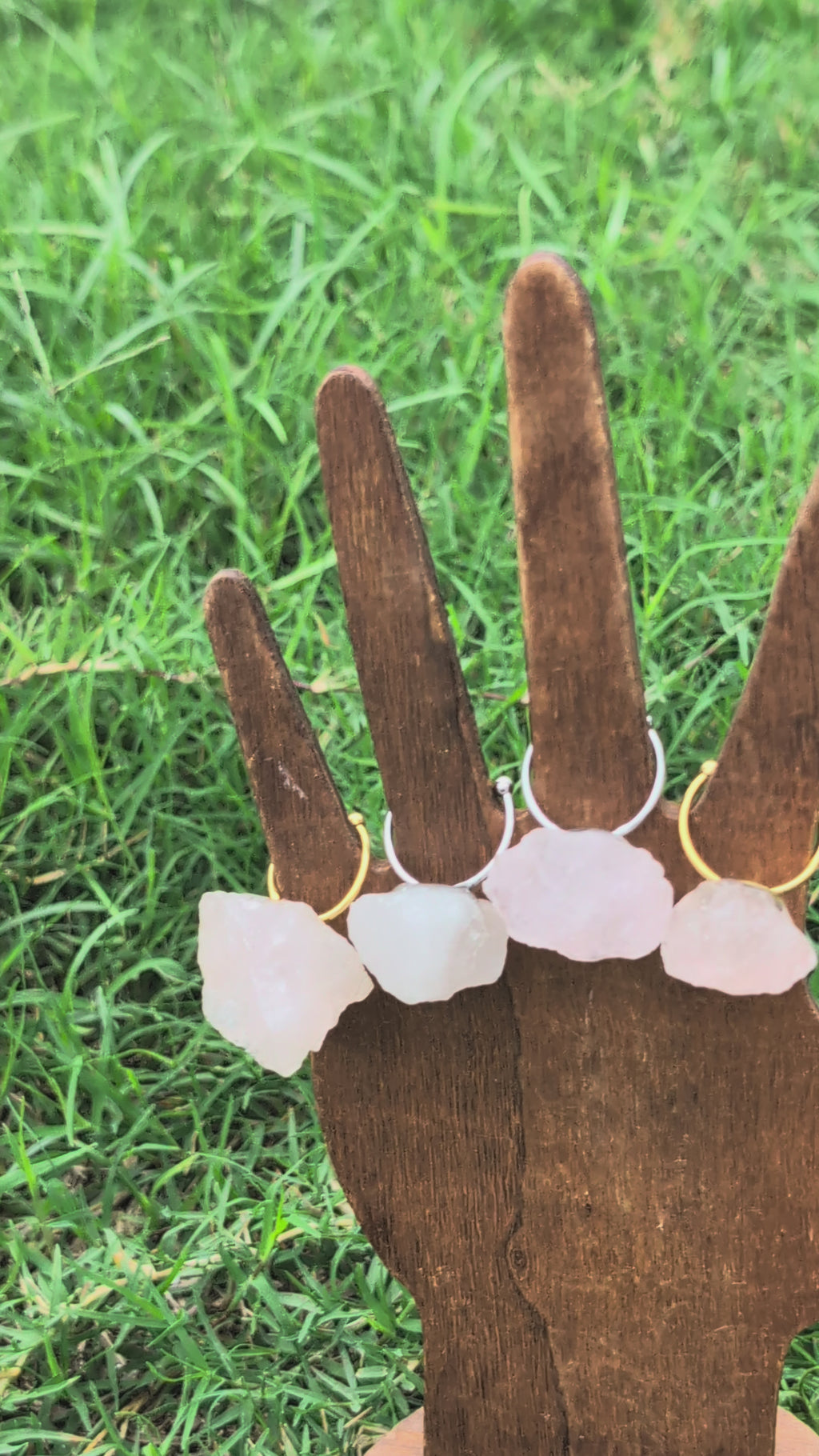 Small Rose Quartz Rings