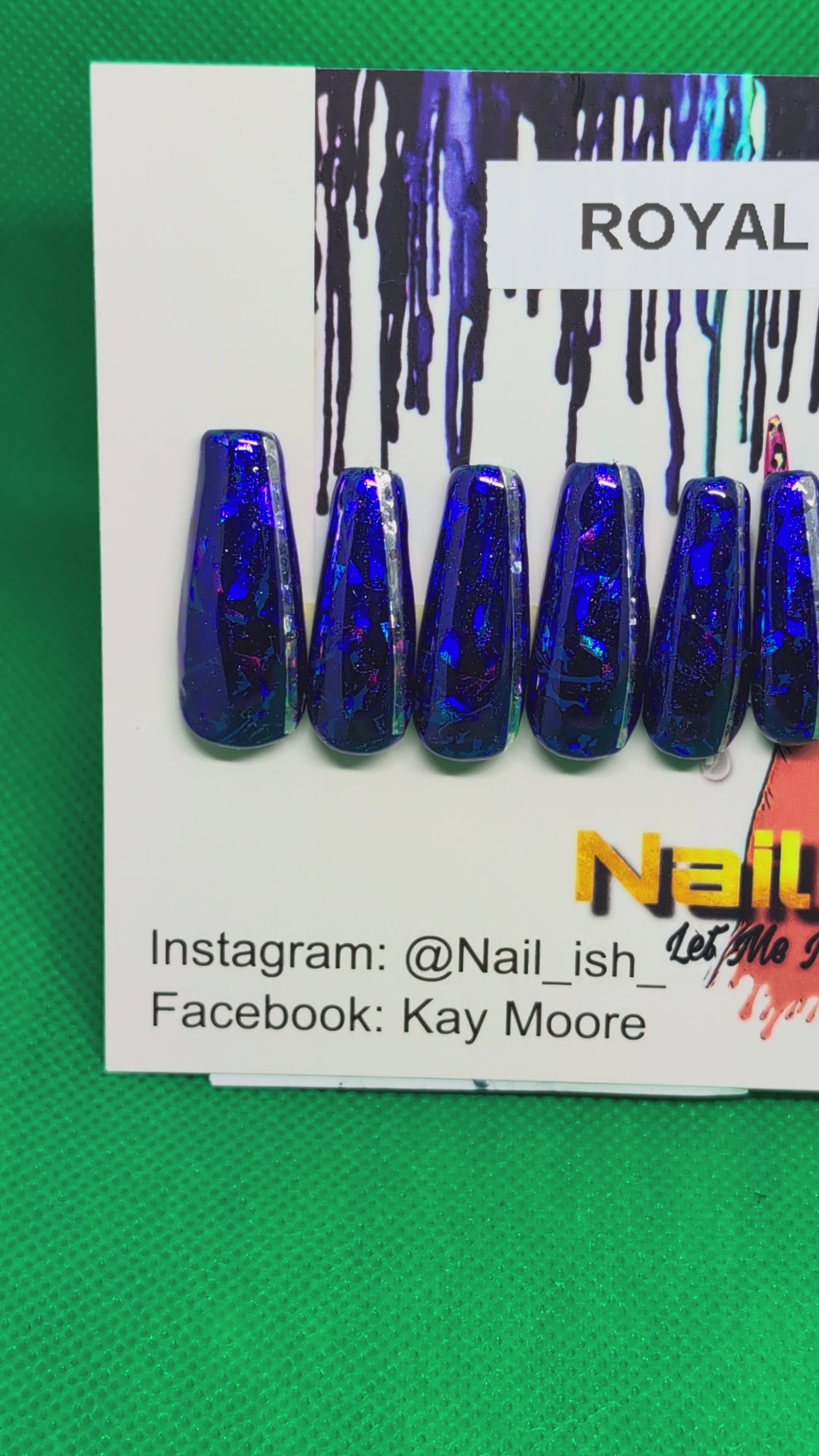 Royal No Blues Press on Nails