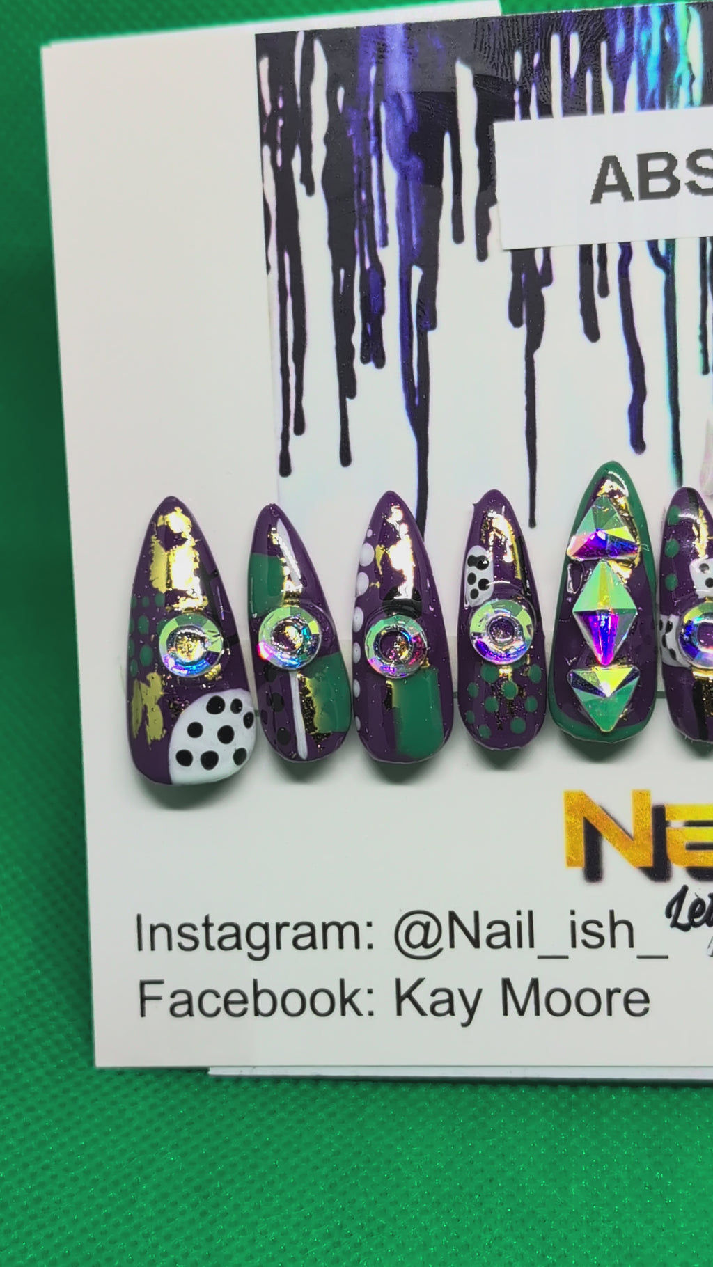 Abstract Aura Press on Nails