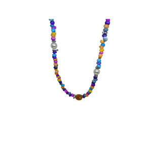 Multi- Color Shells & Gemstone Necklace